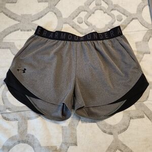 Under Armour Women's Gray and Black Shorts